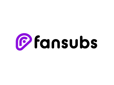 Fansubs bold branding design face geometric letter f live logo logodesign modern streaming