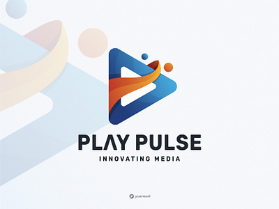 PLAY PULSE Creative Media Logo Design arrow branding colorful creative direction futuristic gradient graphic design icon logo design media modern play button tech vibrant video