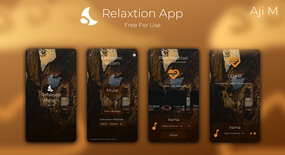 Relaxtion App branding graphic design logo mobile ui ui