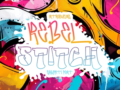 Rebel Stitch – Graffiti Font branding font crafting font creative font display font edgy font film font graffiti font graphic design logo font modern font movie font music font packaging poster font product design rebellious font spray font street art typography urban font