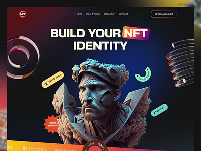 NFT Landing Page | Orbix Studio 3d block chain buy crypto design e commerce ethereum graphic design landing page marketplace metaverse nft orbix studio product design ui ux web design web3 website