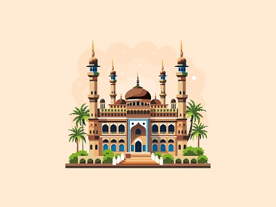 Mosque Illustrations architecture art building eid eid mubarak flat flat design illustration illustrator islam islamic art landmark masjid mosque muslim peace ramadan ramadan kareem travel vector