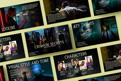 Crimson Secrets - Thriller Film Pitch Deck adobe photoshop creative presentation design design pitch deck film deck film pitch deck film presentation film template graphic design mock up movie deck movie pitch deck pitch deck pitch deck design powerpoint presentation powerpoint template ppt presentation design thriller pitch deck