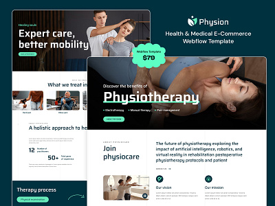 Physion - Medical Website Webflow Template clinic website doctor website health solutions healthcare template html theme landing page medical services medical website mobile friendly responsive seo friendly therapists uiux web development webdesign webflow webflow template webflow website wellness center wordpress theme