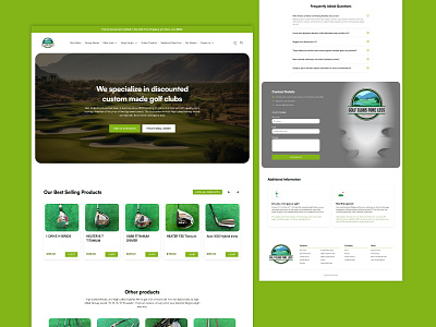 Golf Clubs Fore Less: Custom UI (Figma to WordPress) branding design graphic design illustration logo typography ui ux vector website