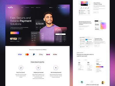 Fintech Saas Landing Page Design finance fintech fintech website landing page minimal design money payment getway payment solution saas saas landing page saas product saas web ui ux web website website design