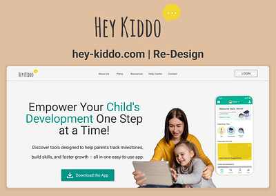 HeyKiddo Re-Design accessibility design product design ui