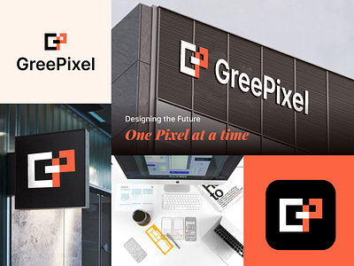 GreePixel - Logo for a design agency app branding colors design logo minimal pixel vector website