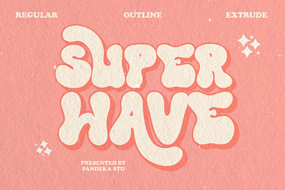 Super Wave - Retro Groovy Font groovy