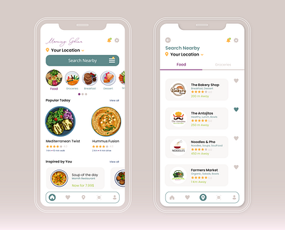 ChopChopHop: Vegetarian Food App graphic design mobile ui ui ui design user interface