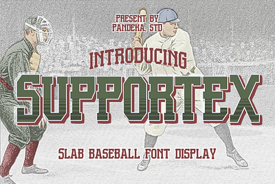 Supportex - Slab Baseball Font racing