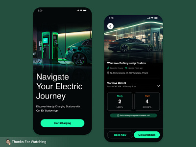 Electric Car Charging App app design charging app electric app ev car app ev charging go green green tech search station ui