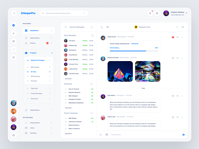 Task Management Dashboard chat creative dashboard design management minimal modern organiser planner productivity project task manager team to do list tracker ui ux web webapp white