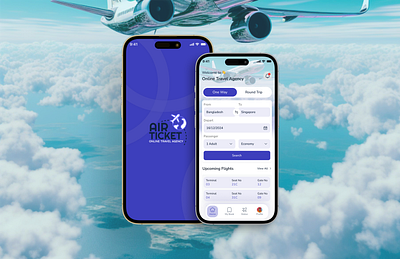 OTA (Online Travel Agency) App Design animation branding clean ui digital agency figma figma app design flight minimal minimal design mobile app design modern online ticket booking app ticket booking app travel travel agency travel app trending typography ui uiux