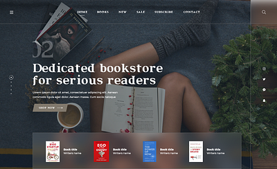 Dedicated Bookstore: Modern Online Shop books bookstore ecommerce goodvibe minimal minimalism online personaldevelopment reading relax shop typography ui uiux webdesign website