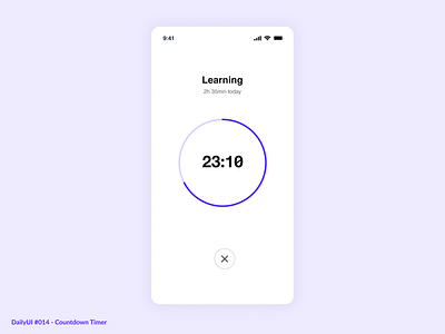 Countdown Timer 014 branding countdown timer daily dailyui dailyui014 design focus illustration logo minimal purple simple timer ui ux