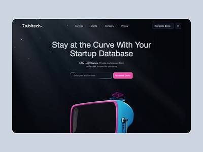 Qubitech – Website Design for a Tech-Driven Platform design landing page minimal saas startup ui ux web