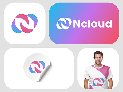 Ncloud, tech compeny logo app logo brand branding cloud app cloud computing design gradient logo icon letter logo logo logo design modern logo n software logo startup logo tech company tech company logo tech logo technology logo