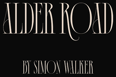 Alder Road display font font