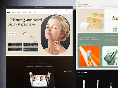 Everlum - Skin Care Landing Page beauty body care cosmetics cosmetics store design ecommerce face care landing page makeup natural online shop personal care product page design scincare self care skin care skincare website website design