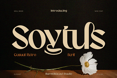 SOYTUS branding casual retro classic custom font elegant font font design font style headlines invitation lettering logo design logo font logo type magazine modern serif trend typeface typography