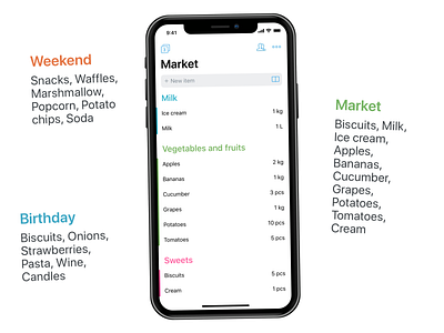 Grocery List App aesthetic ai animation app customer experience generated grocery intelligence interaction interface list market minimalism mobile motion product ui user ux