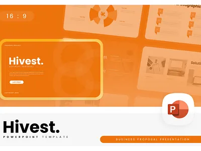 Hivest PowerPoint Template business gsl hivest key modern orange ppt pptx presentation template proposal ui website white