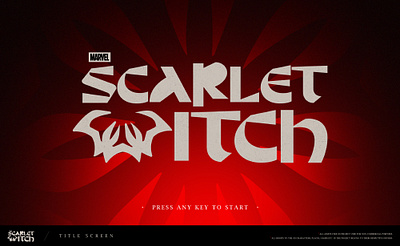 Scarlet Witch Personal Visual Identity & UI Art Direction art branding design digital gaming graphic design illustrator landing page logo logotype marvel photoshop scarletwitch typography ui uiux videogame visual identity web website