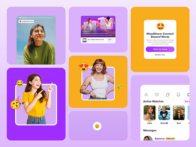 Zoe - Share Your Mood animation emojis graphic design lgbtq mobile app design mood ui zoe