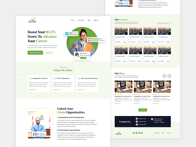 IELTS & Immigration Service Website Homepage ui ui ux web web ui website