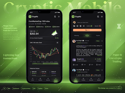 Crypto Trading App - Home & Markets akshay hooda bankign app banking cards charts crypto mobile app cryptocurrrency dark theme ecommerce mobile app featured fintech mobile app mmobile app mobile design mobile dsign table trading app ui watchlist web3 web3 mobile app