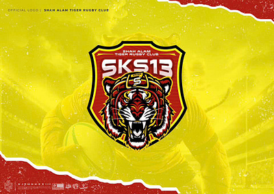 Shah Alam Tiger Rugby Club branding design graphic design illustration logo vector