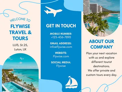 Travel and Tours Flyer branding business design digital design graphic design illustration logo print media