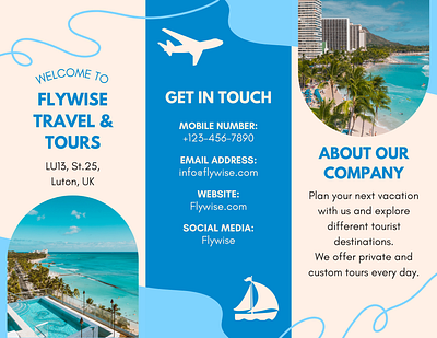 Travel and Tours Flyer branding business design digital design graphic design illustration logo print media