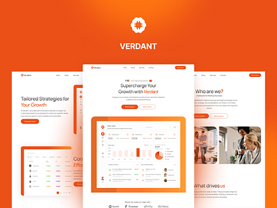 Verdant: A SAAS/Startup website aesthetic beautiful design design saas startup ui uiux web design website