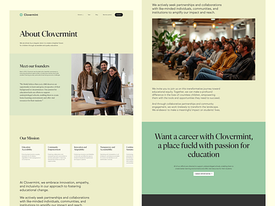 Clovermint: About us about about page about us clovermint quetratech ui website