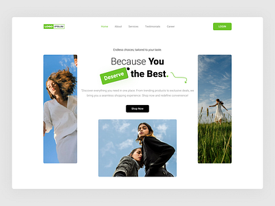 E-commerce Landing Page branding dribbble ecommrecewebsite herosection landingpage ui webdesign