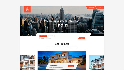 AGS Real Estates design landing page real state ui uiux website