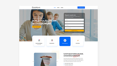 EduMont Ui Design company graphic design landing page ui uiux website