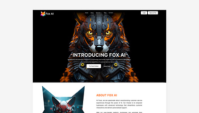 FoxAi branding company graphic design landing page ui uiux website