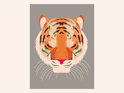 The Sumatran Tiger animal animals faceless forest geometry graphic design himalaya illustration king lion minimalist retro siberia sumatra tiger vintage wall art wild wild life