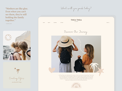 Brand Identity & Messagin for Family lifestyle brand brand identity clean cute family minimal motherhood muted colours website