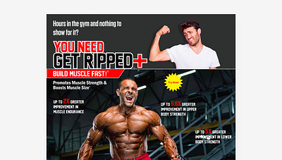 Get Ripped branding company graphic design gym landing page ui uiux website