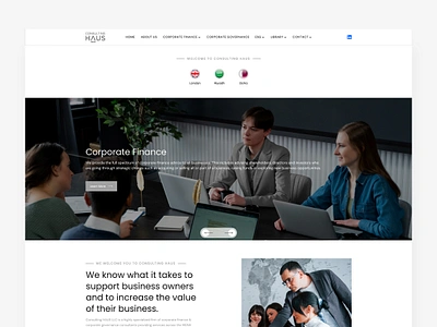 Haus Consulting Web branding company graphic design landing page ui uiux website