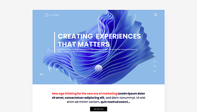 Livon branding company graphic design landing page ui uiux website