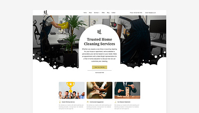 Luxe_Housekeeping_Services branding company graphic design landing page ui uiux website