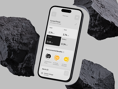 SolarEdge - Solar Panel Management Dashboard app crm dashboard design energy interface mobile mobile app panel power product renewable saas service solar ui ux