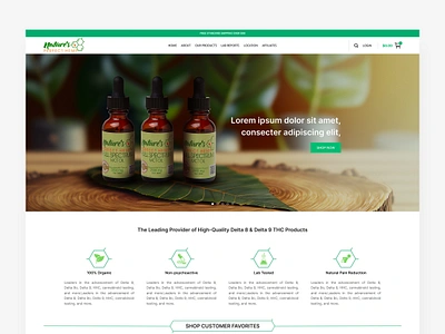 Natures Perfect Hemp branding company graphic design landing page ui uiux website