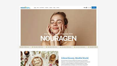 Nouragen_Skin_Care_Web_Ui branding company graphic design landing page skin ui uiux website