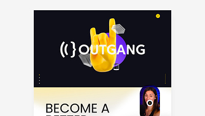 Outgang branding company graphic design landing page ui uiux website